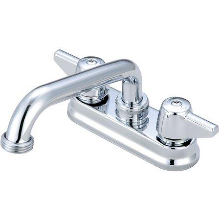 Central Brass Two Handle Shell Type Bar/Laundry Faucet, NPSM, Centerset, Chrome, Weight: 2.8 0094-H